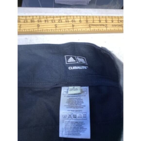 Grandpa mob wife clean girl office fairy core Adidas Black Short Size Small - Picture 2 of 3